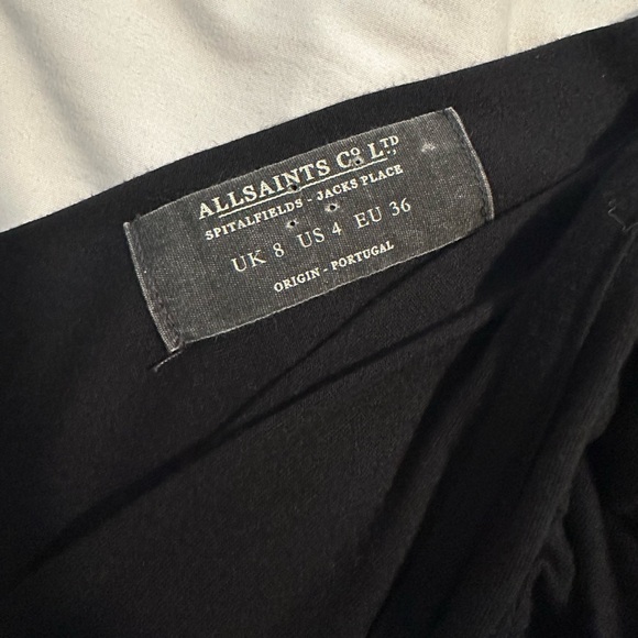 All Saints Allsaints Spitalfields Jacks Place Black Faith Viscose Dress Size 4 - Picture 5 of 6